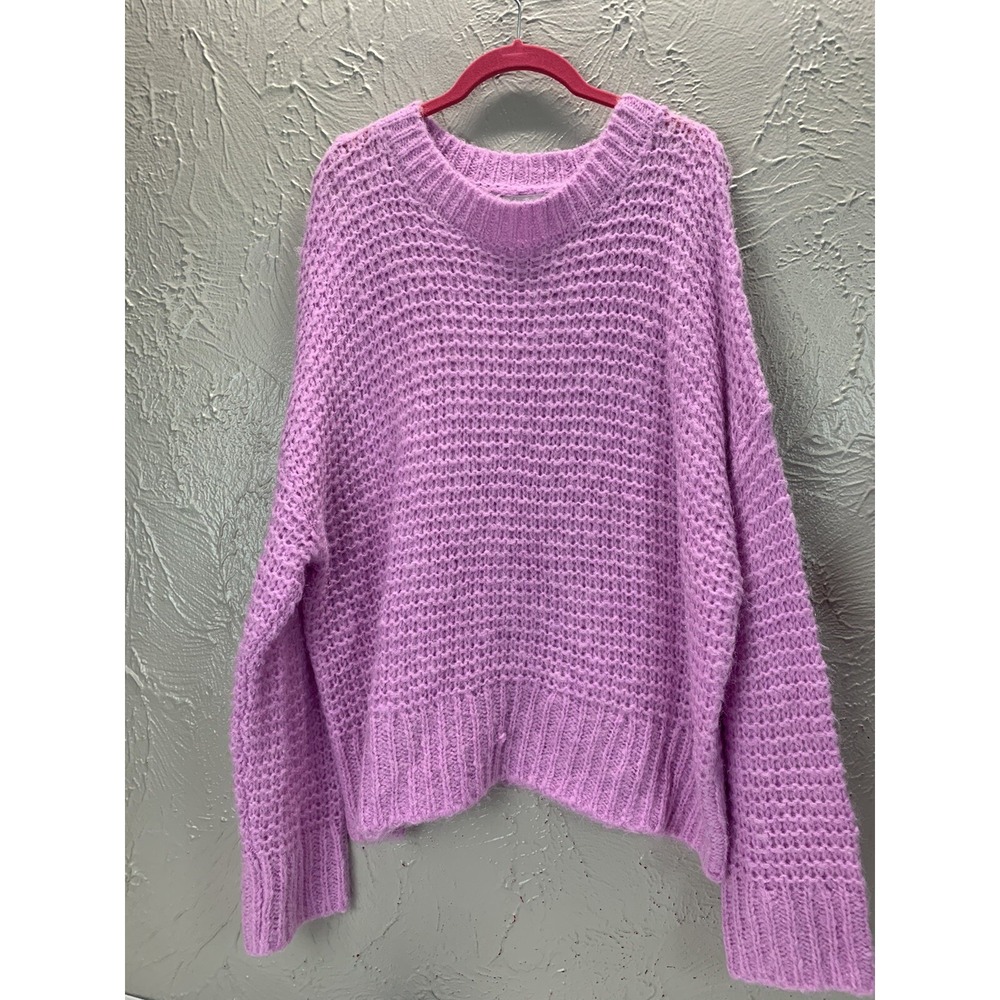 Chelsea28 Womens Crew Neck Knit Wool Blend‎ Sweater Pink Size Large
